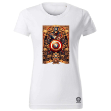 Magnolion Kártya fantázia Amerika kapitány v2 női póló - 19 szín, XS-2XL női póló