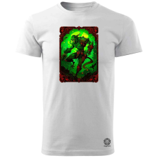 Magnolion Kártya fantázia Zöld manó v1 férfi póló - 19 szín, S-3XL