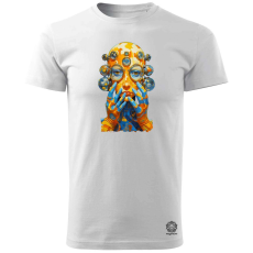 Magnolion Kék humanoid v3 férfi póló - 19 szín, S-3XL