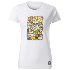 Magnolion Képzeletbeli barátok kollázs v2 női póló - 19 szín, XS-2XL női póló