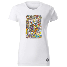 Magnolion Képzeletbeli barátok kollázs v5 női póló - 19 szín, XS-2XL női póló