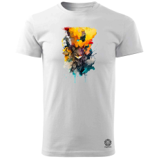 Magnolion Kiborg macska v9 férfi póló - 19 szín, S-3XL