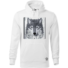 Magnolion Kivágott papír művészet farkas v1 férfi pulóver - 19 szín, S-5XL férfi pulóver, kardigán