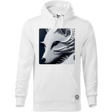 Magnolion Kivágott papír művészet róka v2 férfi pulóver - 19 szín, S-5XL