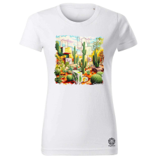 Magnolion Kocka kaktuszkert v8 női póló - 19 szín, XS-2XL női póló