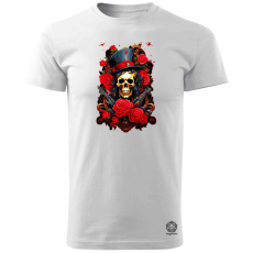 Magnolion Koponya és rózsák v5 férfi póló - 19 szín, S-3XL