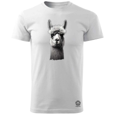 Magnolion Láma portré férfi póló - 19 szín, S-3XL férfi póló