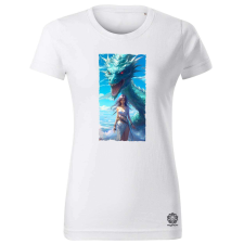 Magnolion Lány és Sárkány v2 női póló - 19 szín, XS-2XL női póló