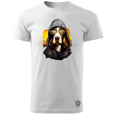 Magnolion Laza Basset Hound v1 férfi póló - 19 szín, S-3XL