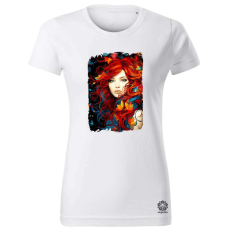 Magnolion Levélbe borult lány női póló - 19 szín, XS-2XL