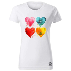 Magnolion Litográf szívek v4 női póló - 19 szín, XS-2XL