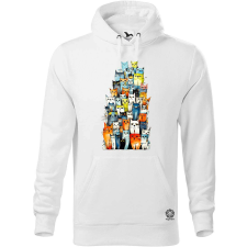Magnolion Macska kollázs v16 férfi pulóver - 19 szín, S-5XL férfi pulóver, kardigán