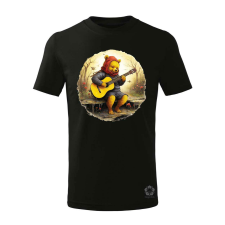 Magnolion Micimackó gitározik v3 gyerek póló - 11 szín, 4-12 éves gyerek póló