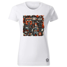 Magnolion Minimál spgraffito firkák v2 női póló - 19 szín, XS-2XL női póló