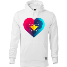 Magnolion Minimál szív v2 férfi pulóver - 19 szín, S-5XL