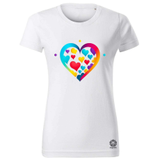 Magnolion Minimál szív v4 női póló - 19 szín, XS-2XL