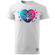Magnolion Minimál szív v8 férfi póló - 19 szín, S-3XL