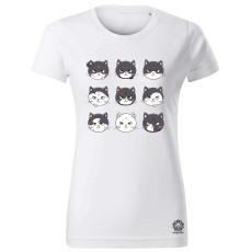 Magnolion Morci cica kollázs v1 női póló - 19 szín, XS-2XL