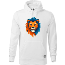 Magnolion Narancs és kék oroszlán v2 férfi pulóver - 19 szín, S-5XL férfi pulóver, kardigán