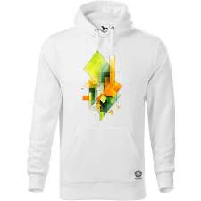 Magnolion Narancs zöld absztrakt formák v3 férfi pulóver - 19 szín, S-5XL férfi pulóver, kardigán