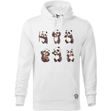 Magnolion Panda kollázs v2 férfi pulóver - 19 szín, S-5XL férfi pulóver, kardigán