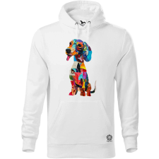 Magnolion Papír kollázs tacskó v1 férfi pulóver - 19 szín, S-5XL férfi pulóver, kardigán