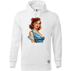 Magnolion Pin-up girl portré v12 férfi pulóver - 19 szín, S-5XL