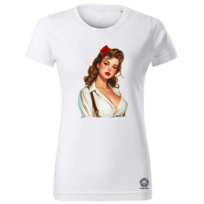Magnolion Pin-up girl portré v14 női póló - 19 szín, XS-2XL