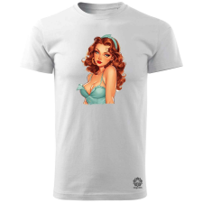 Magnolion Pin-up girl portré v1 férfi póló - 19 szín, S-3XL férfi póló