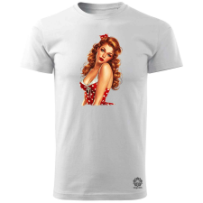 Magnolion Pin-up girl portré v3 férfi póló - 19 szín, S-3XL férfi póló