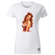 Magnolion Pin-up girl portré v3 női póló - 19 szín, XS-2XL