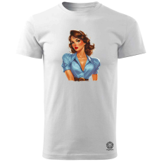 Magnolion Pin-up girl portré v8 férfi póló - 19 szín, S-3XL