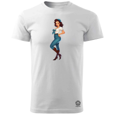 Magnolion Pin-up girl v14 férfi póló - 19 szín, S-3XL férfi póló