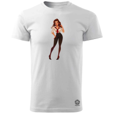 Magnolion Pin-up girl v4 férfi póló - 19 szín, S-3XL férfi póló