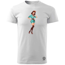 Magnolion Pin-up girl v7 férfi póló - 19 szín, S-3XL férfi póló