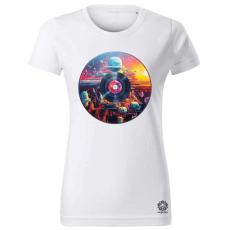 Magnolion Pixelart bakelit az űrben v7 női póló - 19 szín, XS-2XL