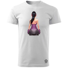 Magnolion Pixelart Gésa hátulról v10 férfi póló - 19 szín, S-3XL