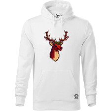 Magnolion Pixelart XMAS szarvas v2 férfi pulóver - 19 szín, S-5XL férfi pulóver, kardigán