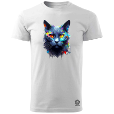 Magnolion Poligon macska v4 férfi póló - 19 szín, S-3XL
