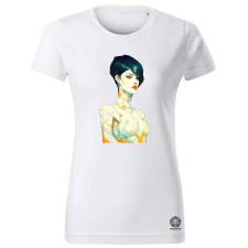 Magnolion Pop art cyberpunk portré v14 női póló - 19 szín, XS-2XL női póló