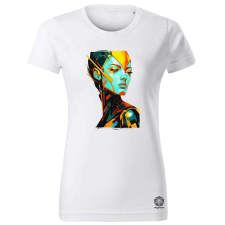 Magnolion Pop art cyberpunk portré v1 női póló - 19 szín, XS-2XL női póló