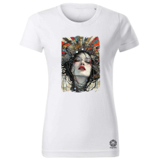Magnolion Pop art deco portré v1 női póló - 19 szín, XS-2XL