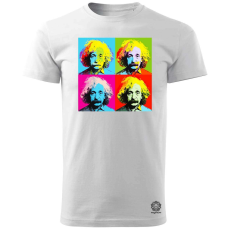 Magnolion Pop art Einstein v1 férfi póló - 19 szín, S-3XL
