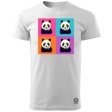Magnolion Pop art pandák v3 férfi póló - 19 szín, S-3XL
