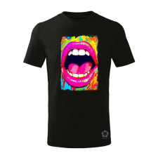 Magnolion Pop art száj v4 gyerek póló - 11 szín, 4-12 éves gyerek póló