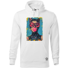 Magnolion Popart macskanő v1 férfi pulóver - 19 szín, S-5XL férfi pulóver, kardigán