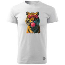 Magnolion Popart tigris v1 férfi póló - 19 szín, S-3XL férfi póló