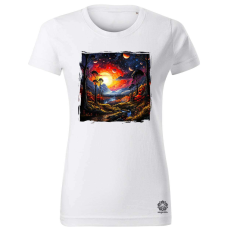 Magnolion Pszichedelikus erdő v3 női póló - 19 szín, XS-2XL