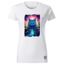 Magnolion Pszichedelikus macska fantázia női póló - 19 szín, XS-2XL női póló