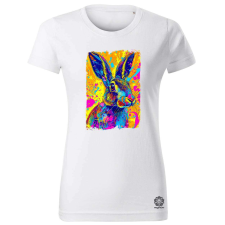 Magnolion Pszichedelikus nyuszi v34 női póló - 19 szín, XS-2XL női póló